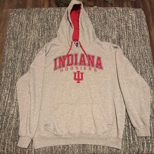 Colosseum Indiana Hoosiers Gray and Red Hoodie